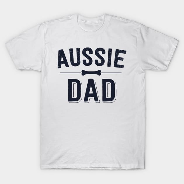 Aussie Dad Red Merle Australian Shepherd Farm Dog Father T-Shirt by 14thFloorApparel